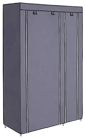 Látková skriňa, 1 závesná tyč, 6 políc, 175x110x45cm