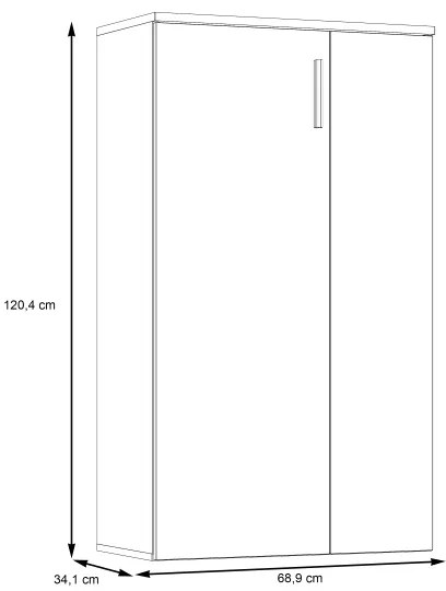 Topánkovník ETON dub sonoma/biela