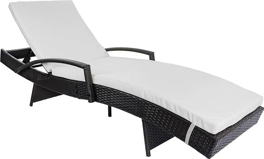 Záhradné relaxačné lehátko Avenberg VARADERO čierna/sivá