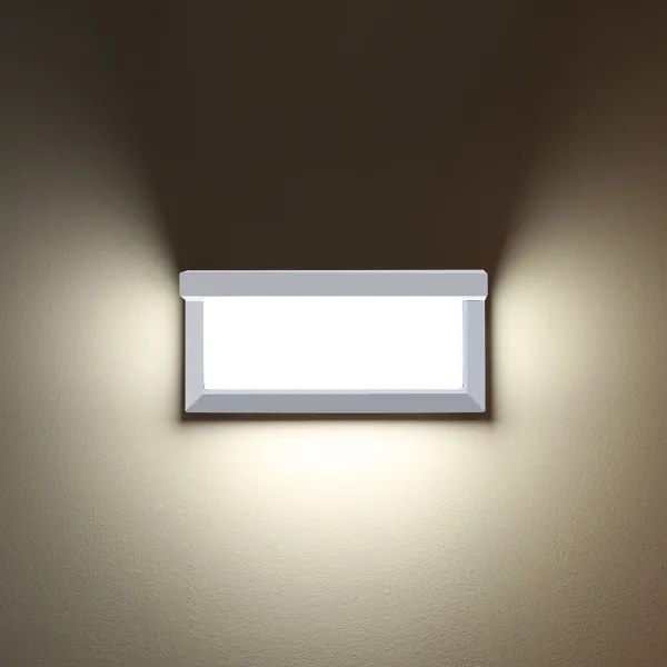 Brilagi-LED Vonkajšie nástenné svietidlo so senzorom BRICKY LED/12W/230V biela IP54