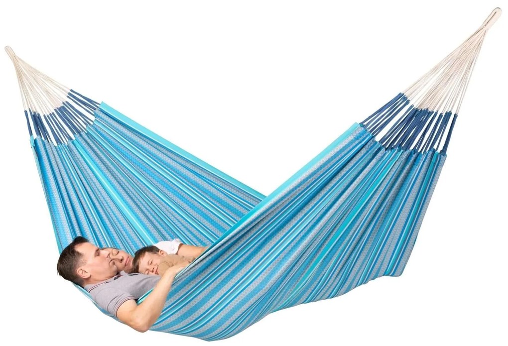 La Siesta Hojdacia sieť MODESTA KINGSIZE PATTERN - azure, 100 % organická bavlna