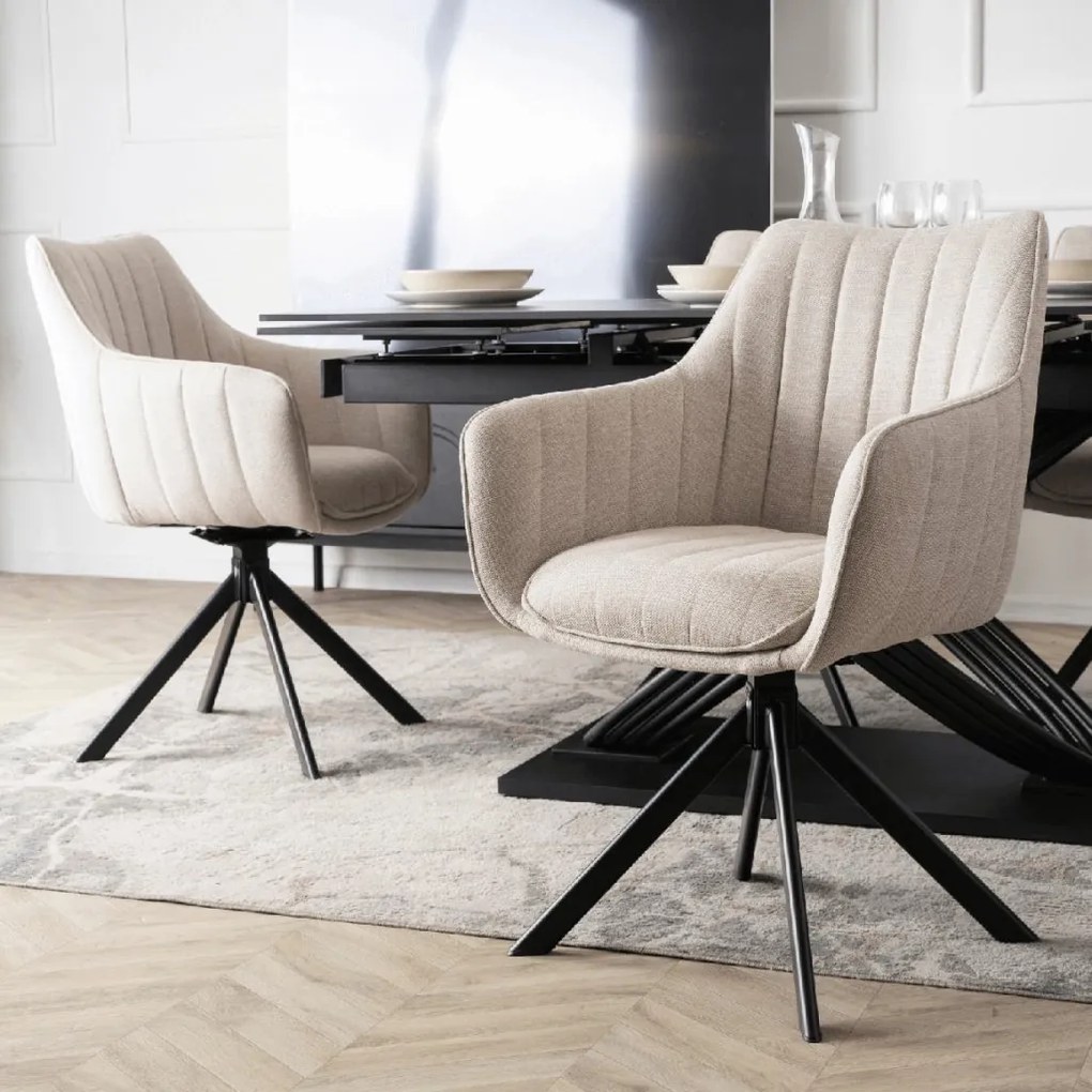 PROXIMA.store - Čalúnená otočná stolička MUMBAI FARBA: hnedá