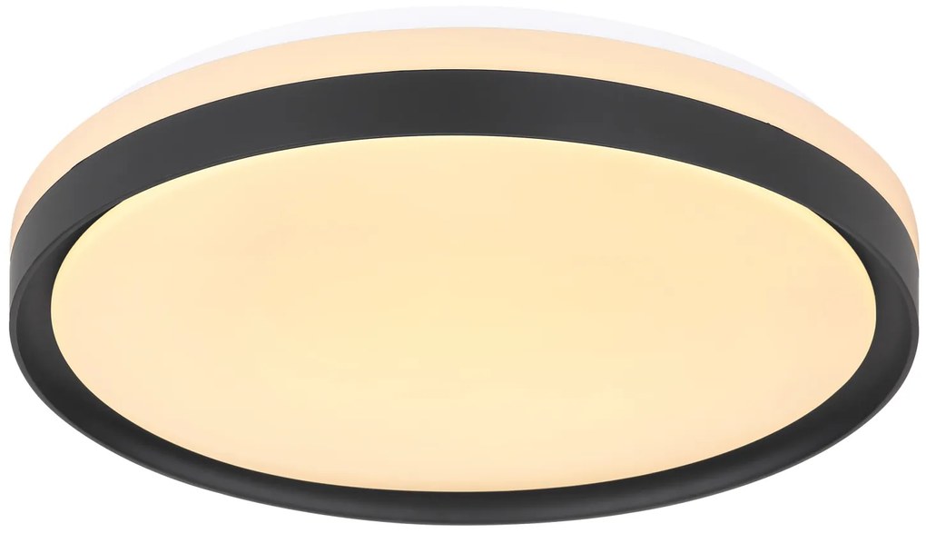 GLOBO Stropné svietidlo LED SONNY s diaľkovým ovládaním, 18 W, stmievateľné, 39 cm, okrúhle, čierne