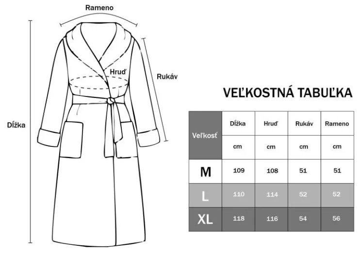 Župan z mikrovlákna biely FARO, 2XL