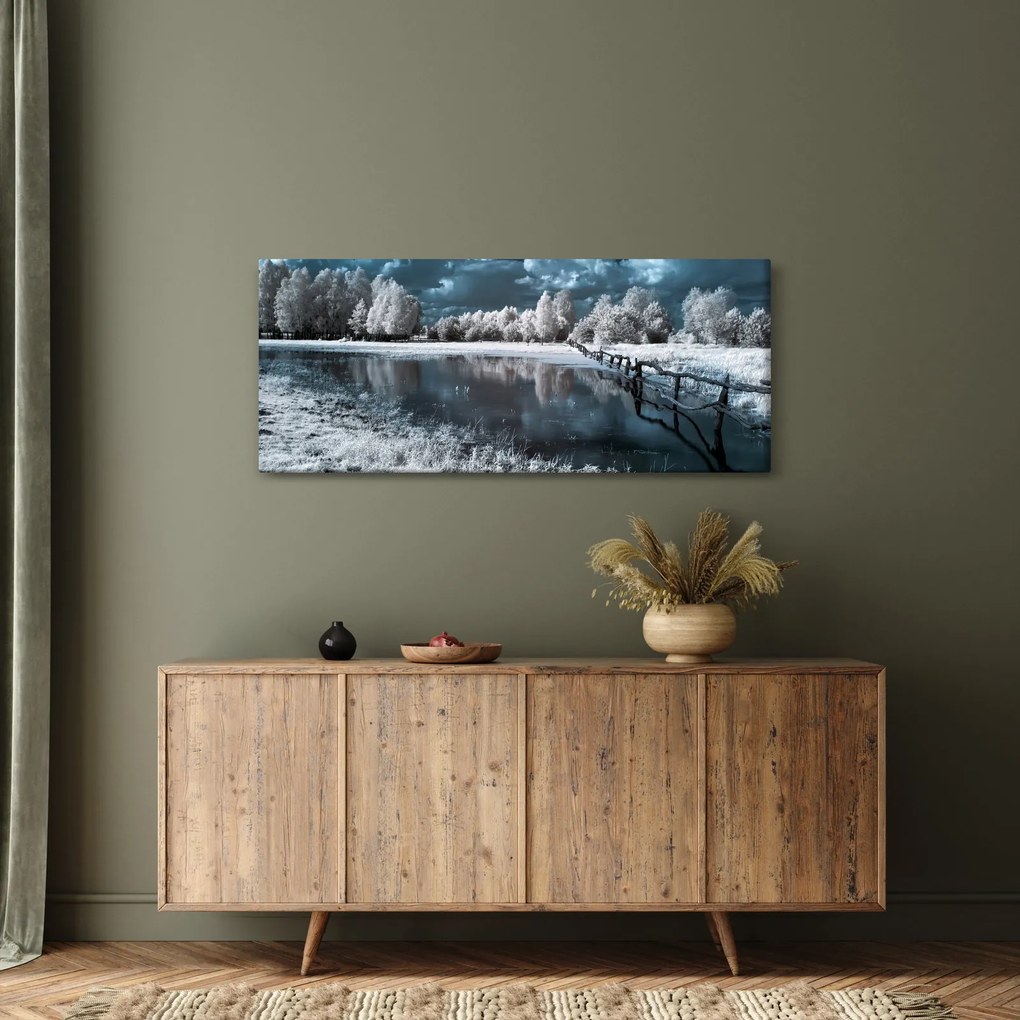 Obraz - Zamrznutá krajina (120x50 cm)