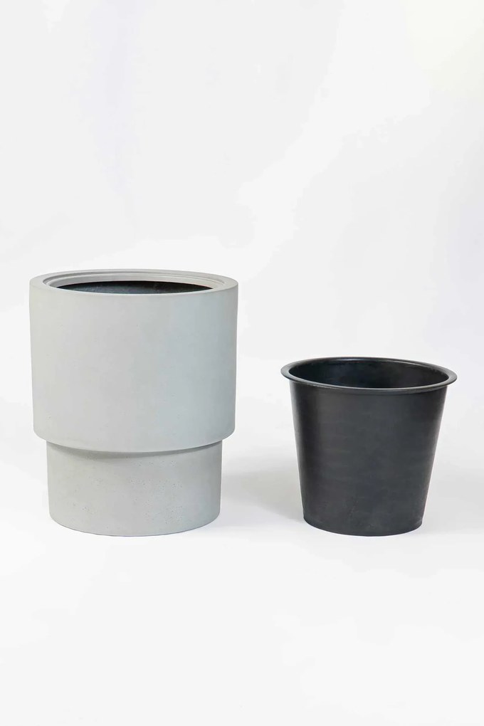 Kvetináč ESCADA, sklolaminát, výška 40 cm, beton design