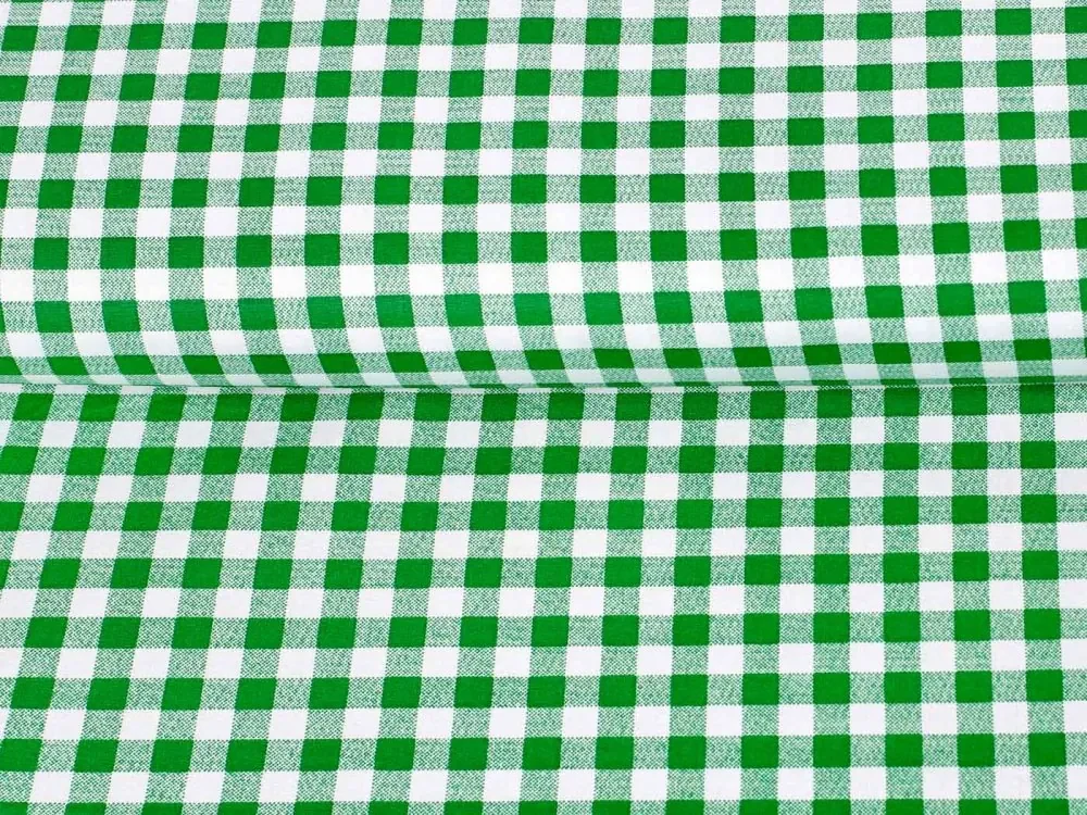 Biante Detské bavlnené posteľné obliečky do postieľky Sandra SA-058 Zeleno-biele kocky Do postieľky 90x130 a 40x60 cm
