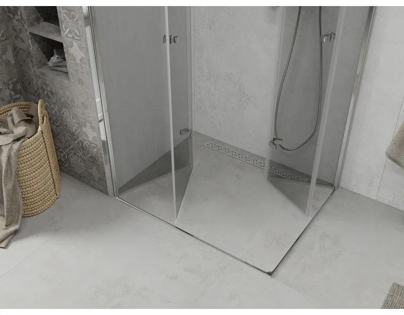 Mexen Lima DUO sprchovací kút 80x70 cm, priehľadný, chróm, 856-080-070-02-00