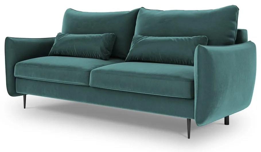 Petrolejovozelená rozkladacia pohovka s úložným priestorom Cosmopolitan Design Vermont