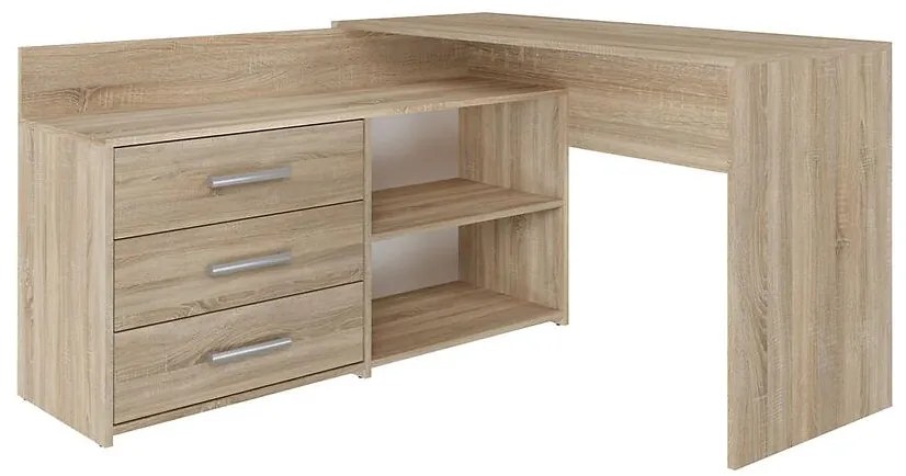 Rohový písací stôl  Dany Sonoma Antracit