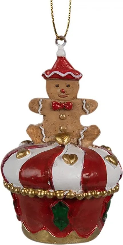 Závesná ozdoba perníček na Cupcake - Ø 5*8 cm