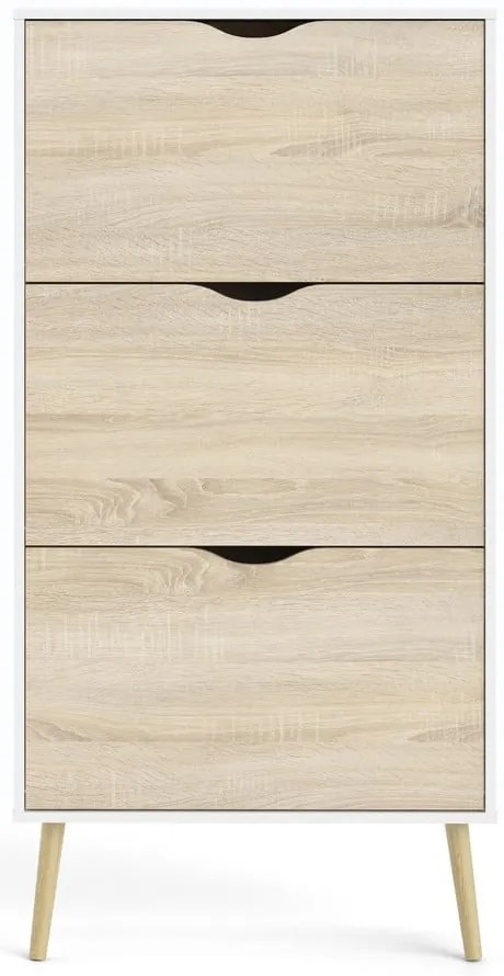 Skrinka na topánky v dubovom dekore Tvilum Oslo