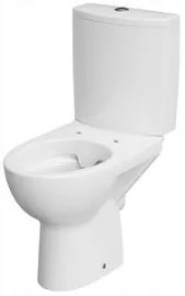 Cersanit Parva, kombi wc s horizontálnym odtokom, bočný prívod vody, splachovanie 3/6L + antibakteriálne sedátko z duroplastu, biela, K27-001