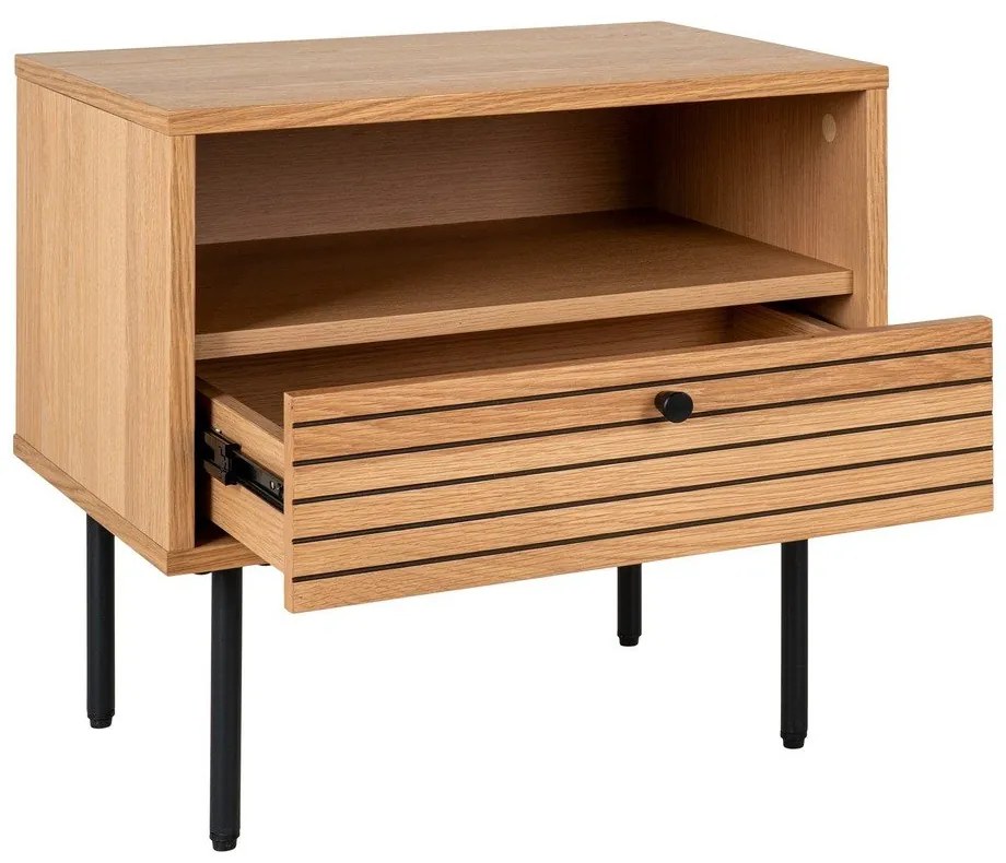 Odkladací stolík s doskou v dubovom dekore 40x50 cm Kyoto – House Nordic