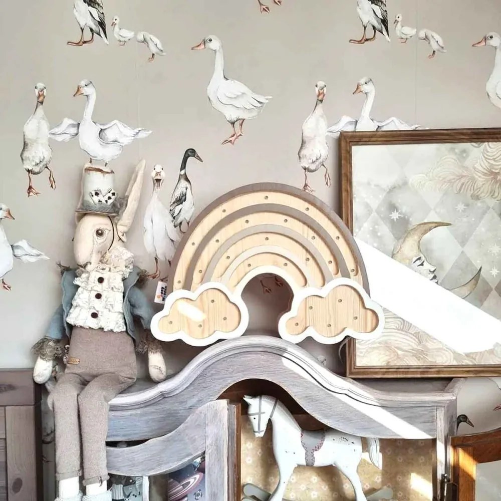 Tapeta bielej kačice 280x50 cm