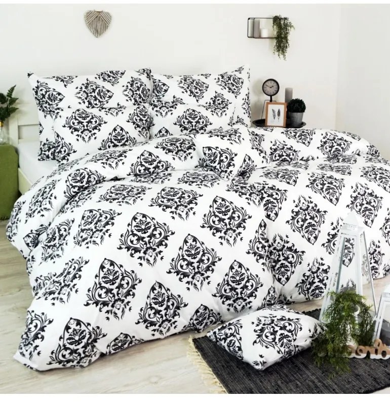 Obliečky Atény čierne EMI, Štandardný set jednolôžko obsahuje 1x 140x200 + 1x 70x90