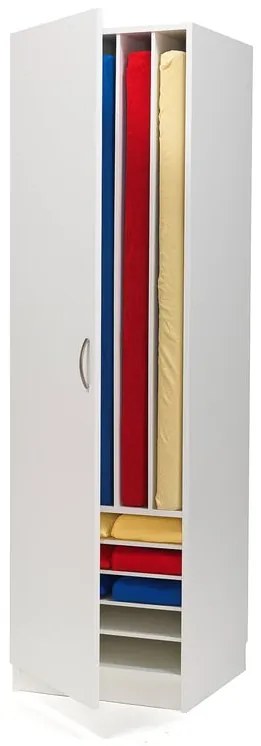 Skriňa na matrace, 600x600x2100 mm, ľavá, biela, biela