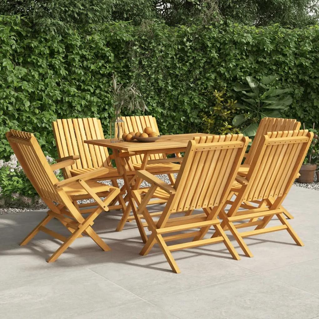 Skladacie záhradné stoličky 6 ks 61x67x90 cm tíkový masív 3155056
