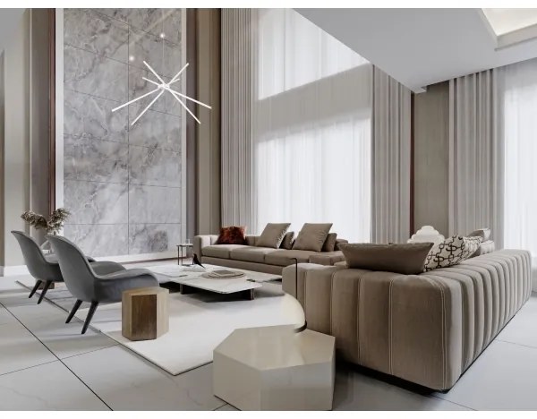 MAXLIGHT P0270 - LED Luster na lanku SPIDER LED/33W/230V biela