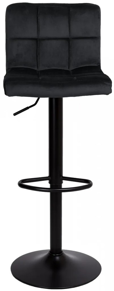 Barová stolička ARAKO II zamatová čierna
