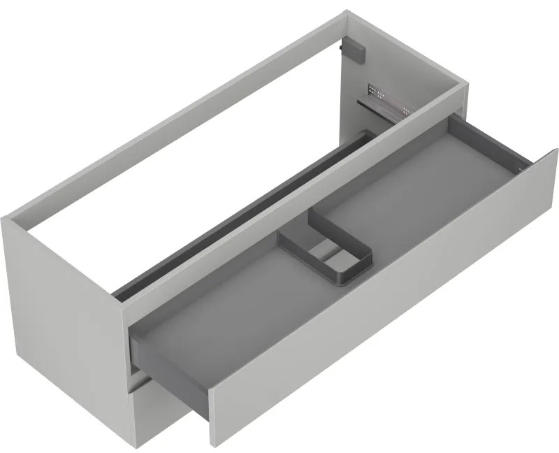 Mexen Orio, kúpeľňová skrinka 120 cm, 2 zásuvky, sivá matná, 91A10-12047-2-BFF62