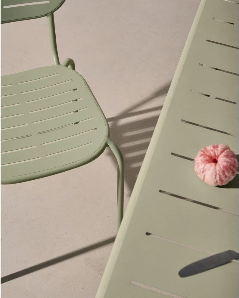 Oceľový záhradný jedálenský stôl 90x180 cm Brai – Kave Home