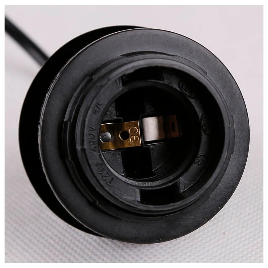 Čierne závesné svietidlo so skleneným tienidlom ø 10 cm Felis - Candellux Lighting