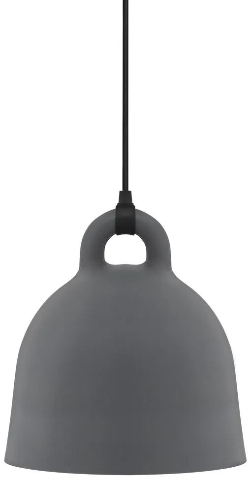 Závesná lampa Bell, malá – sivá