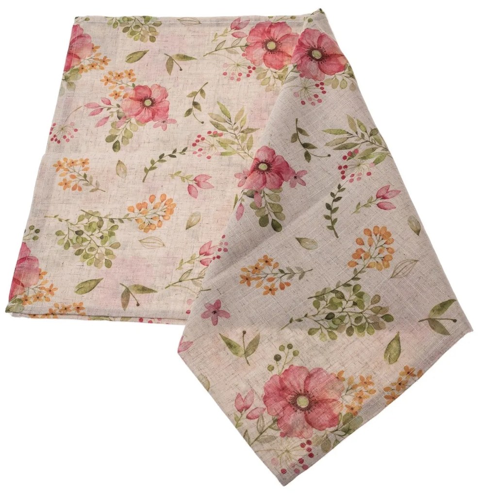 Behúň vodeodolný Kvety, 40 x 140 cm