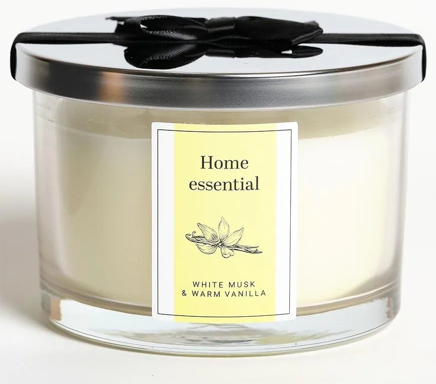 Vonná sviečka White Musk& Warm Vanilla 11x8 cm