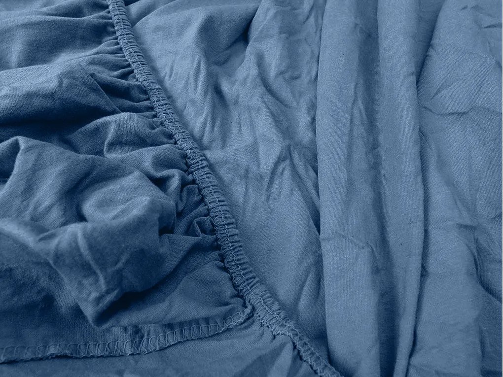 Jersey plachta s lycrou tmavomodrá 90 x 200 cm