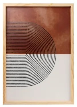 SADA 3x Obraz vo fotorámčeku 50x70 cm béžová/hnedá