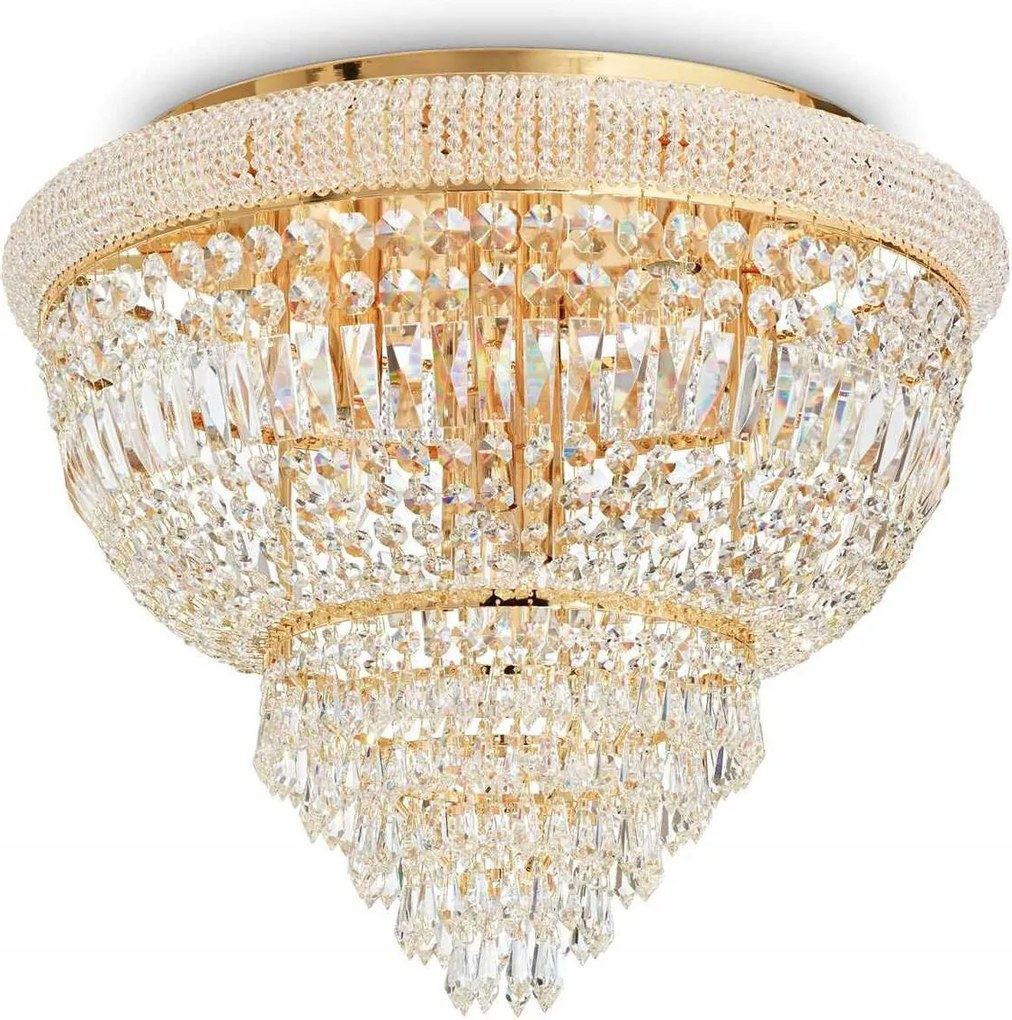 Stropné svietidlo Ideal Lux Dubai PL6 ottone 201016 6x40W zlaté 52cm