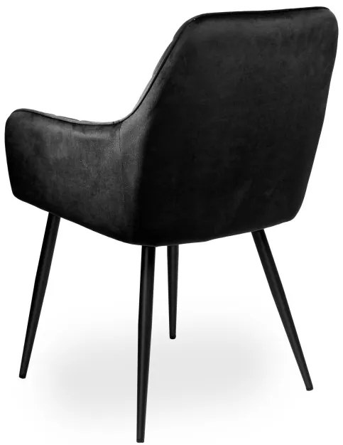 Jedálenská stolička HAVANA VELVET čierna