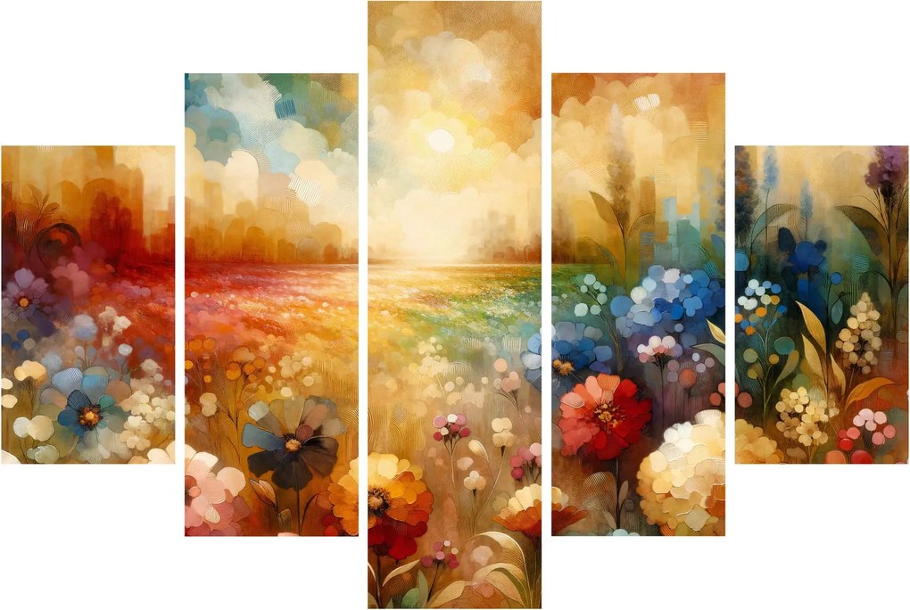 Obraz - Pestrofarebná lúka (150x105 cm)