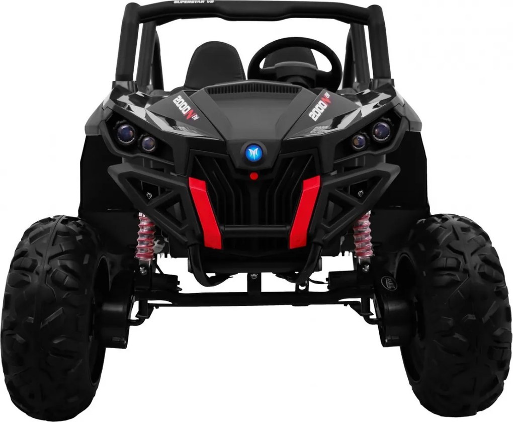 Ramiz Detský kočík SuperStar Čierna + MP4 + pohon 4x4 + diaľkové ovládanie + batožinový priestor + LED dióda + zámok dverí