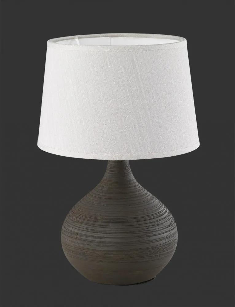 Trio MARTIN R50371026 nočná stolová lampa  hnedý   keramika   excl. 1 x E14, max. 40W   IP20