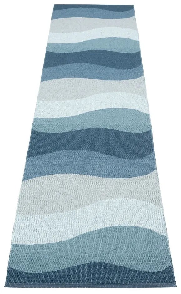 Modrý vnútorný a vonkajší behúň 70x300 cm Urvi Water – Pappelina