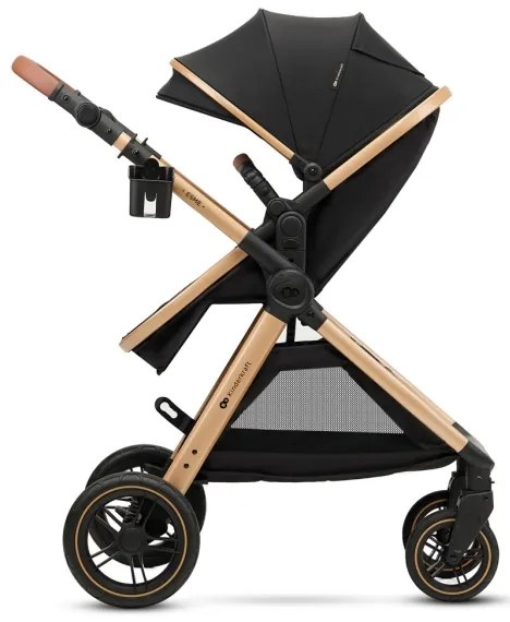 KINDERKRAFT - Kombinovaný kočík 3v1 ESME Pure black + autosedačka MINK PRO