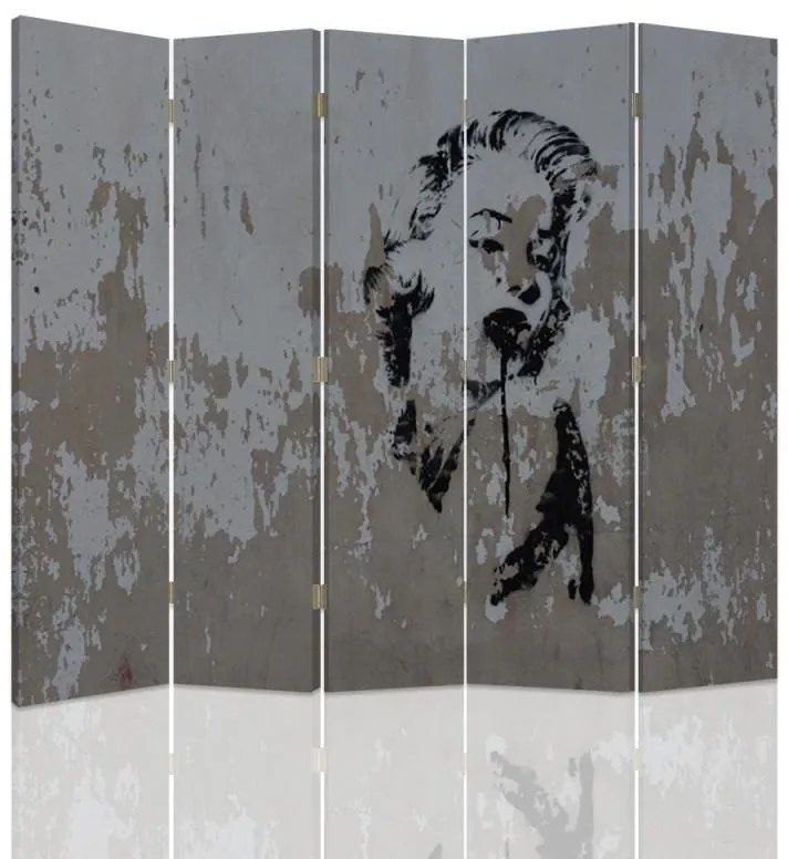 Gario Paraván Portrét v retro štýle Rozmery: 180 x 170 cm, Prevedenie: Otočný paraván 360°
