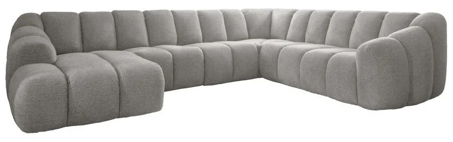 Svetlosivá rohová pohovka (pravý roh/do tvaru "U") Shell – Miuform