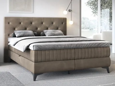 Posteľ Lusaka 180x200 cm, hnedá látka%