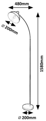 Rabalux 5239 - Stojacia lampa DARON 1xE27/40W/230V biela