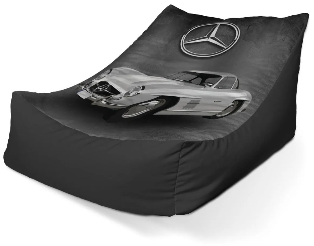 Sablio Sedací vak Lounge Mercedes-Benz 300 SL Sivé pozadie - 120 x 100 x 80 cm