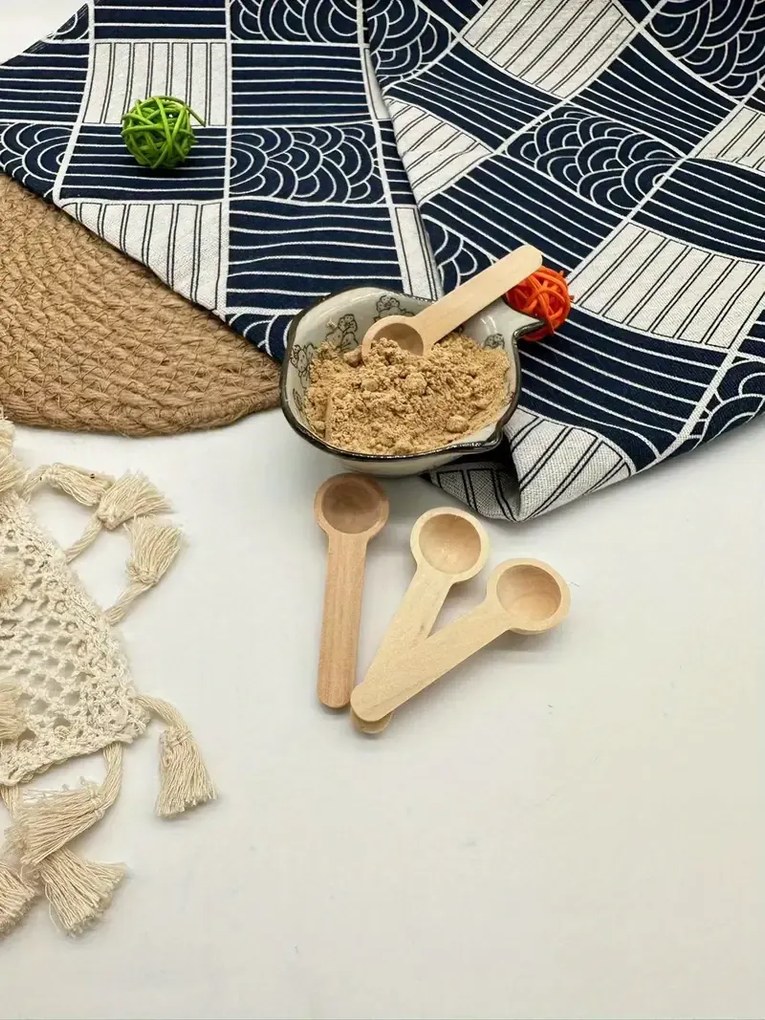 Drevená naberačka na korenie, mini-lyžička, SPOON, 8 cm - buk