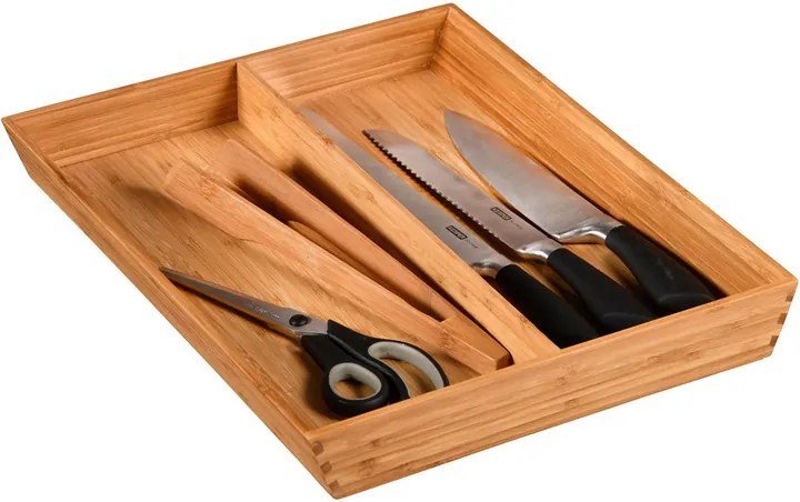 Organizér do zásuvky, príborník + na kuchynské náradie bambusový KESP 70 x 43 cm (SADA)