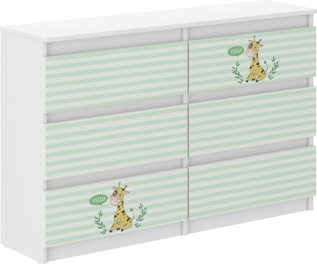 Wooden Toys Detská komoda R-120 ŽIRAFA