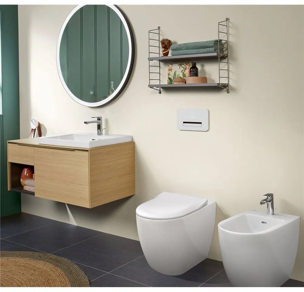 VILLEROY &amp; BOCH Subway 3.0 samostatne stojací bidet s otvorom, s prepadom, 370 x 600 mm, biela alpská, 44710001