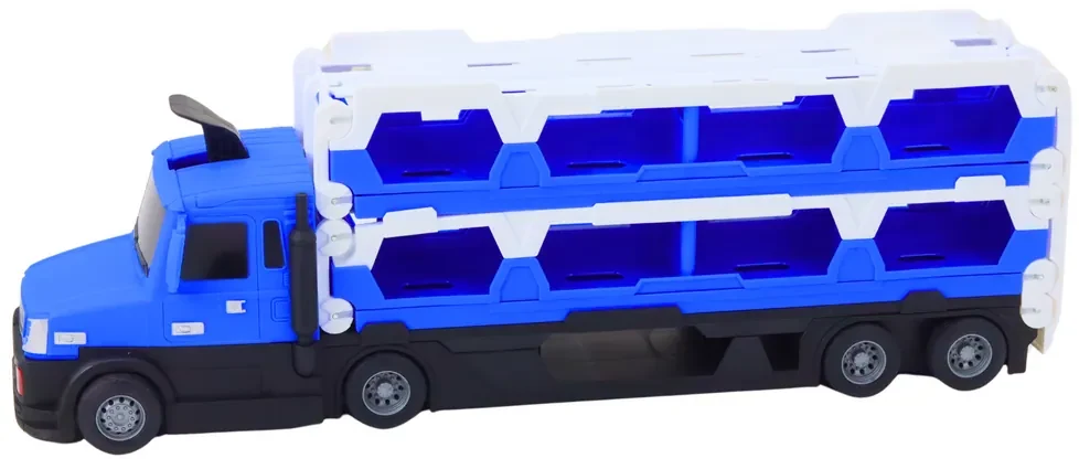 LEAN TOYS Pretekárska dráha Lora Odťahové vozidlo 2v1 - modrá