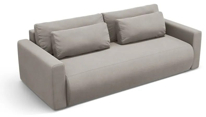 Svetlosivá zamatová rozkladacia pohovka s úložným priestorom 238 cm Belfast – Cosmopolitan Design